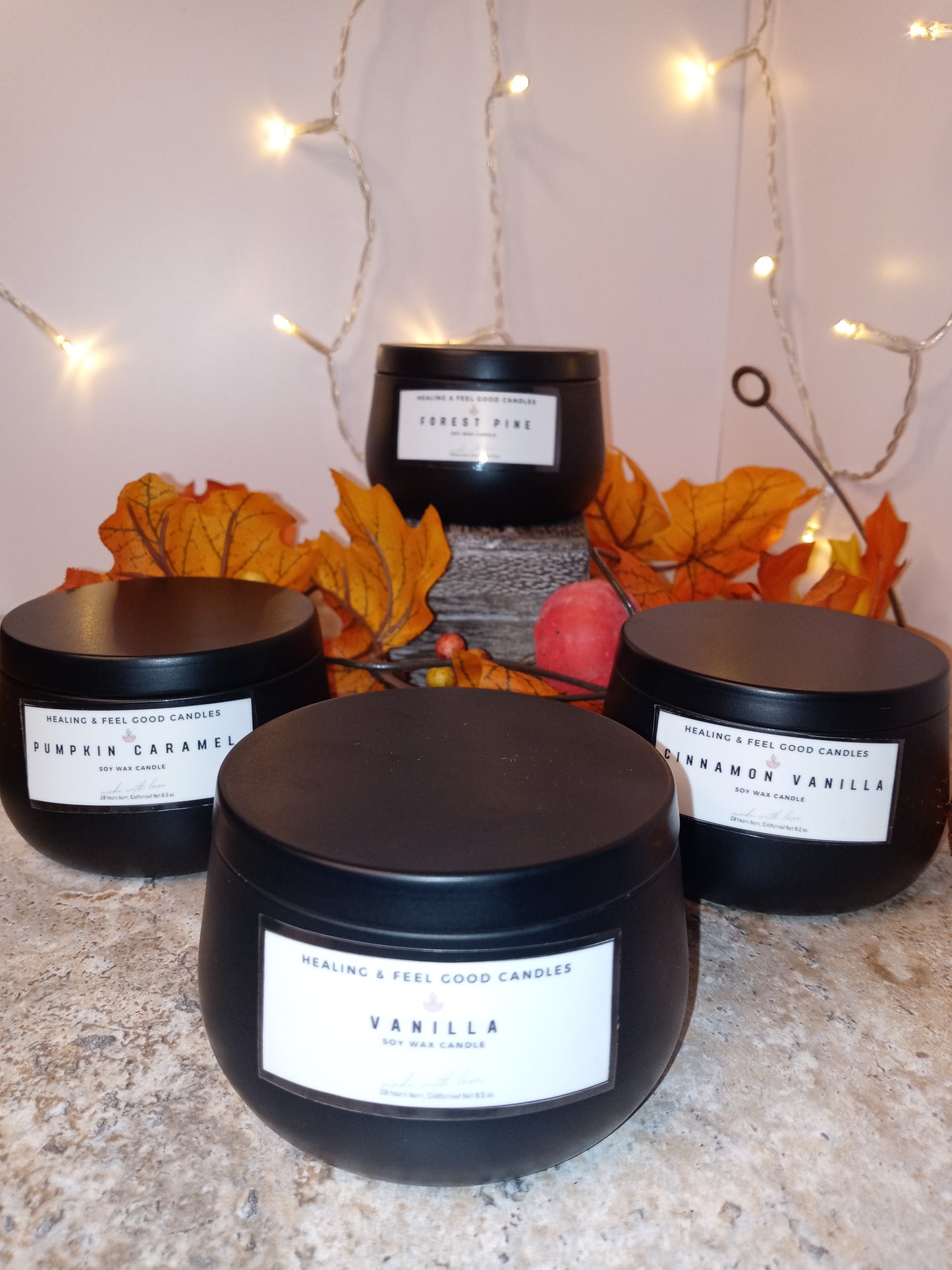 Black Tin Fall Scented Candles