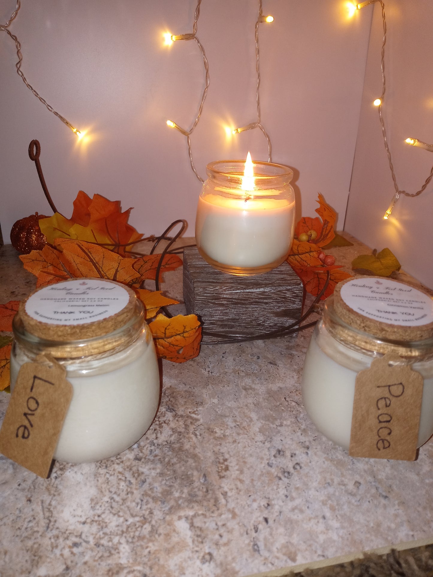 Small Glass Fall Scented Candles