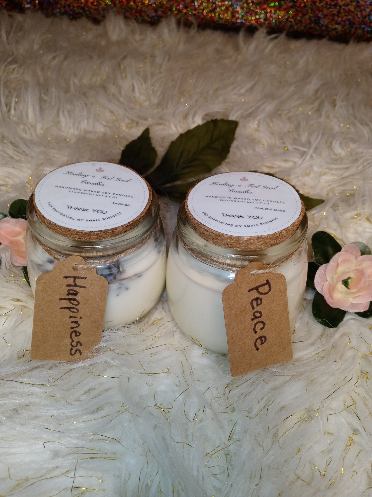 Small Glass Healing Scented Candle