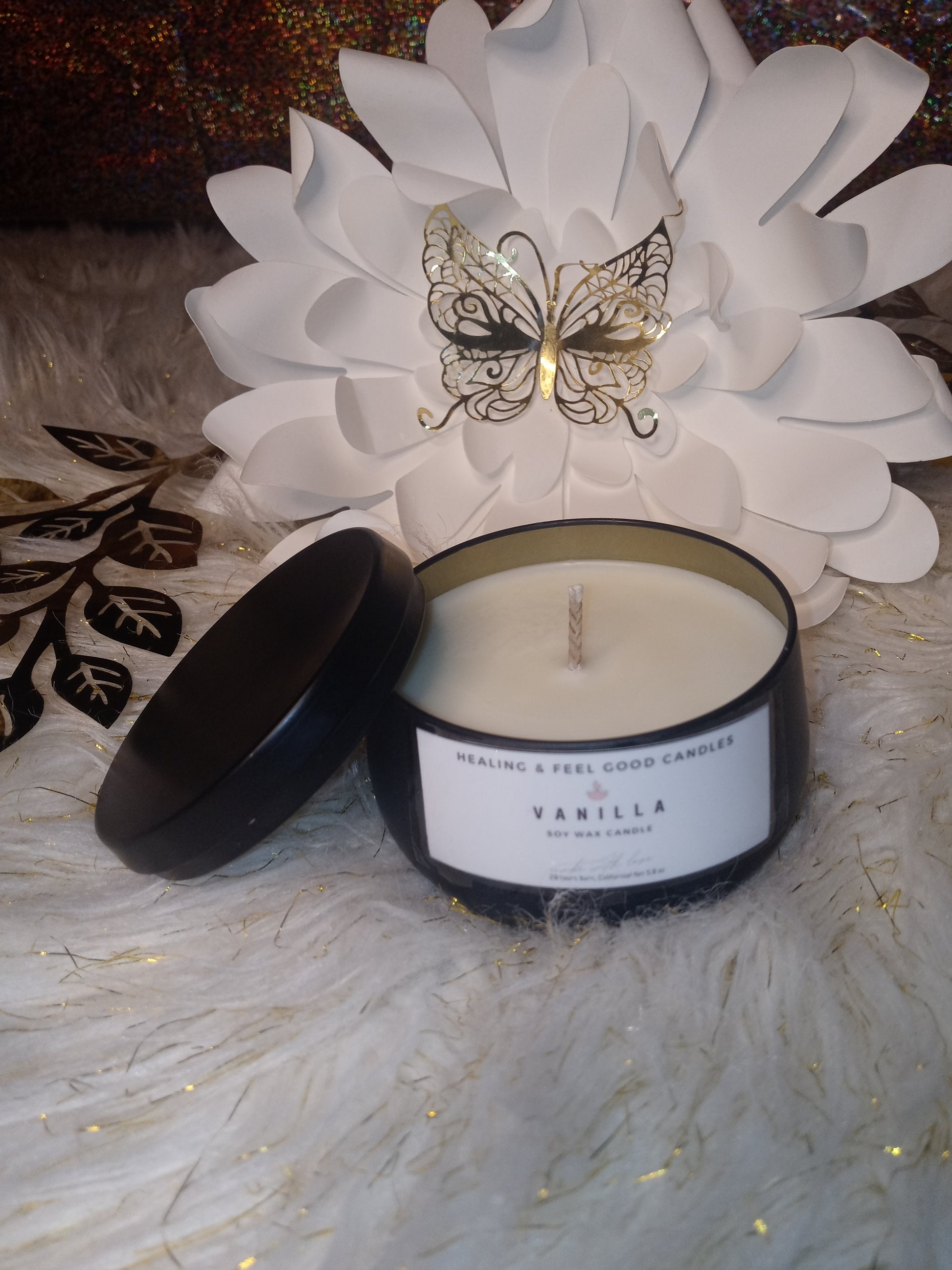 Black Tin Vanilla Feel Good Candle