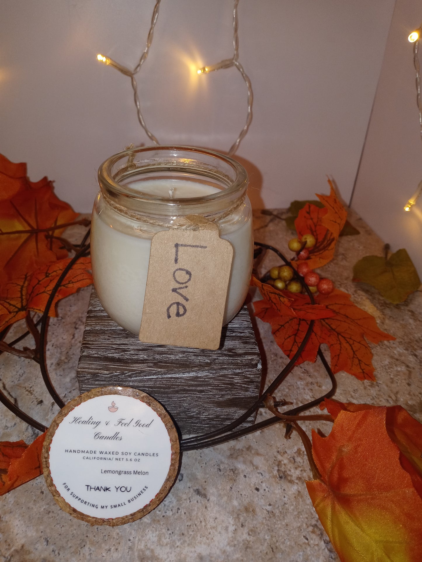 Small Glass Fall Scented Candles