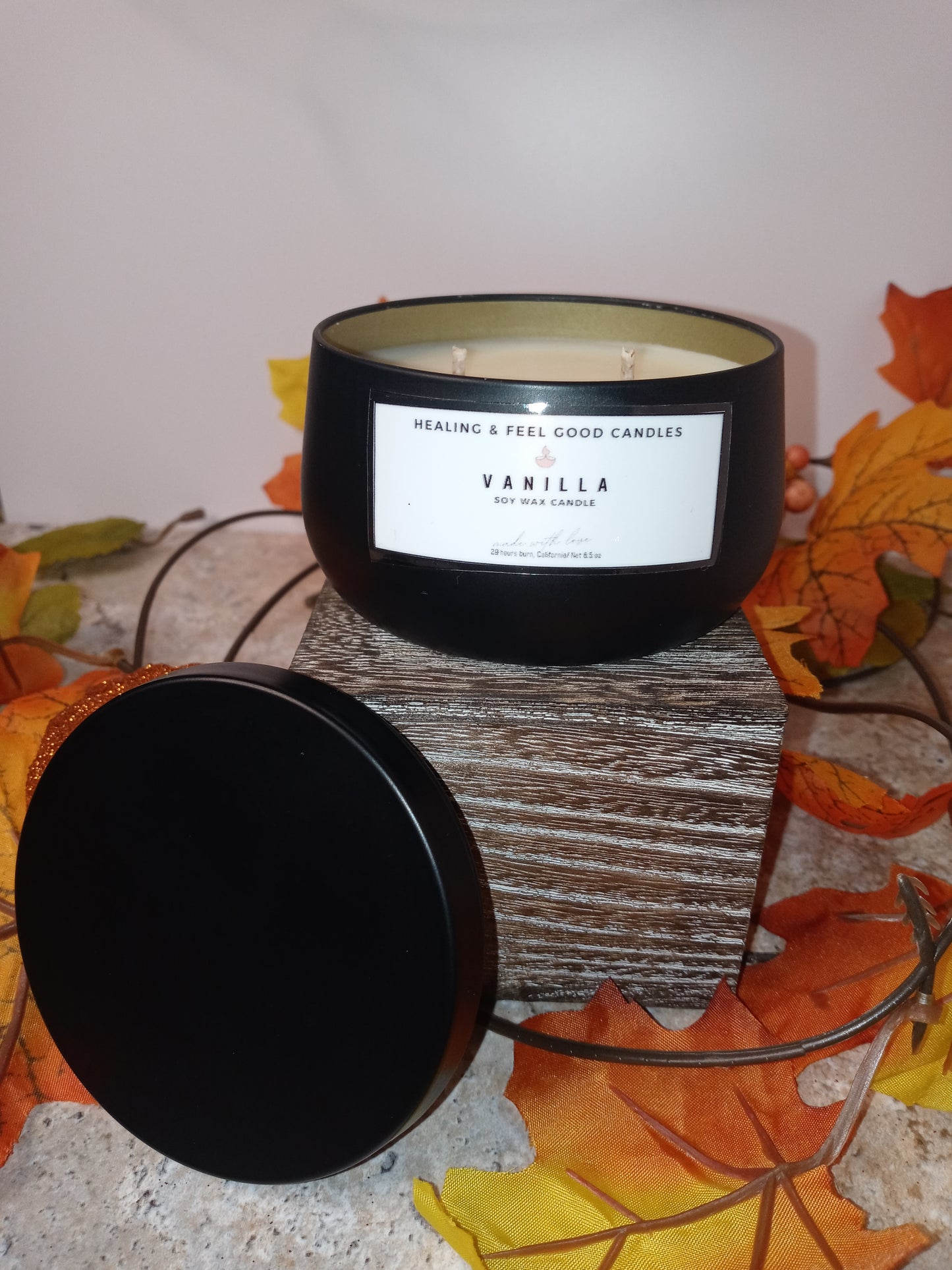 Black Tin Fall Scented Candles